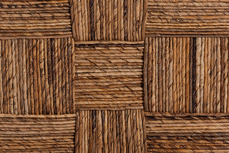 Scotlyn Seagrass Counter Stool Set of 2 with Woven Seat and Backrest