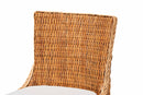 Novia Wingback  Natural Rattan Counter Stool with Cushion