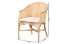 Connie Natural Rattan Barrel Chair with Rattan Pole Back
