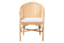Connie Natural Rattan Barrel Chair with Rattan Pole Back