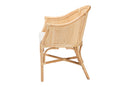 Connie Natural Rattan Barrel Chair with Rattan Pole Back
