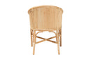 Connie Natural Rattan Barrel Chair with Rattan Pole Back