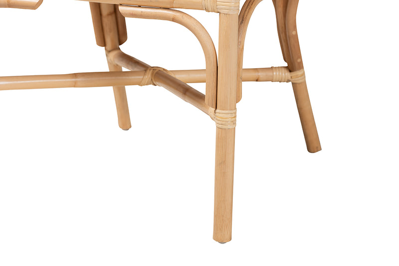 Connie Natural Rattan Barrel Chair with Rattan Pole Back