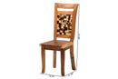 Juan Suar Wood Dining Chair with Mosaic Backrest Inlay