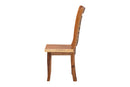 Juan Suar Wood Dining Chair with Mosaic Backrest Inlay