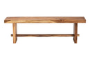 Jody Suar Wood Dining Bench with Live Edge Details