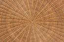 Benji Natural Rattan Round Coffee Table with Scalloped Pedestal Base
