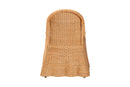 Linn Wicker Dining Chair with Scalloped Skirt, Natural Rattan