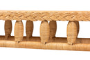 Kelsy Openwork Design Console Table, Natural Rattan
