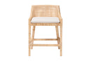 Bancroft Natural Rattan Wingback Counter Stool