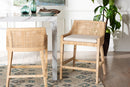 Bancroft Natural Rattan Wingback Counter Stool