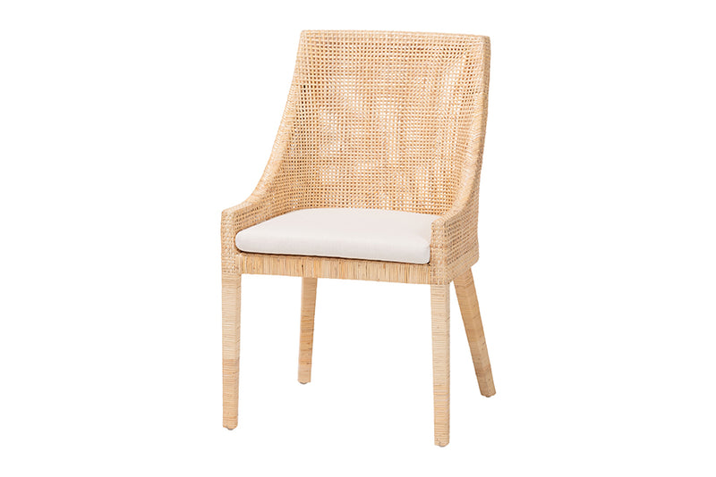 Bancroft Natural Rattan Wingback Dining Chair