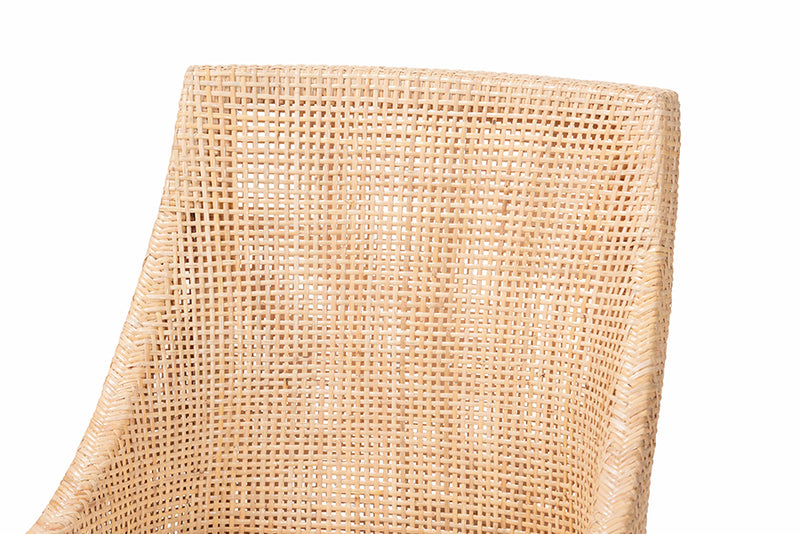 Bancroft Natural Rattan Wingback Dining Chair