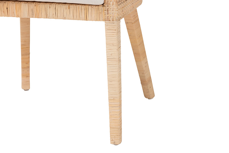 Bancroft Natural Rattan Wingback Dining Chair