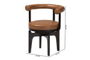 Tommy Faux Leather Swivel Dining Chair