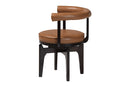 Tommy Faux Leather Swivel Dining Chair