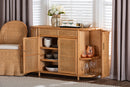 Joseph 2-Drawers & 4-Doors Natural Rattan Sideboard, Short