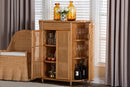 Joseph 2-Drawers & 4-Doors Natural Rattan Sideboard, Tall