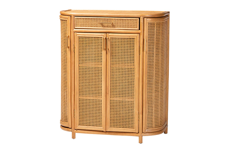 Joseph 2-Drawers & 4-Doors Natural Rattan Sideboard, Tall