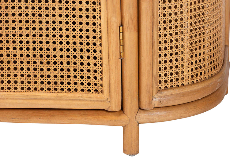 Joseph 2-Drawers & 4-Doors Natural Rattan Sideboard, Tall