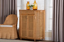 Joseph 2-Drawers & 4-Doors Natural Rattan Sideboard, Tall