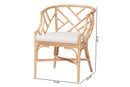 Barnes Natural Rattan Barrel Dining Chair