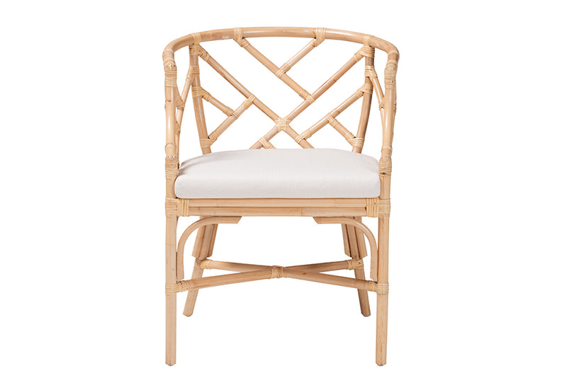 Barnes Natural Rattan Barrel Dining Chair