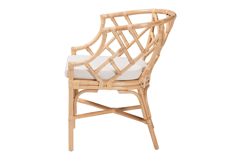 Barnes Natural Rattan Barrel Dining Chair