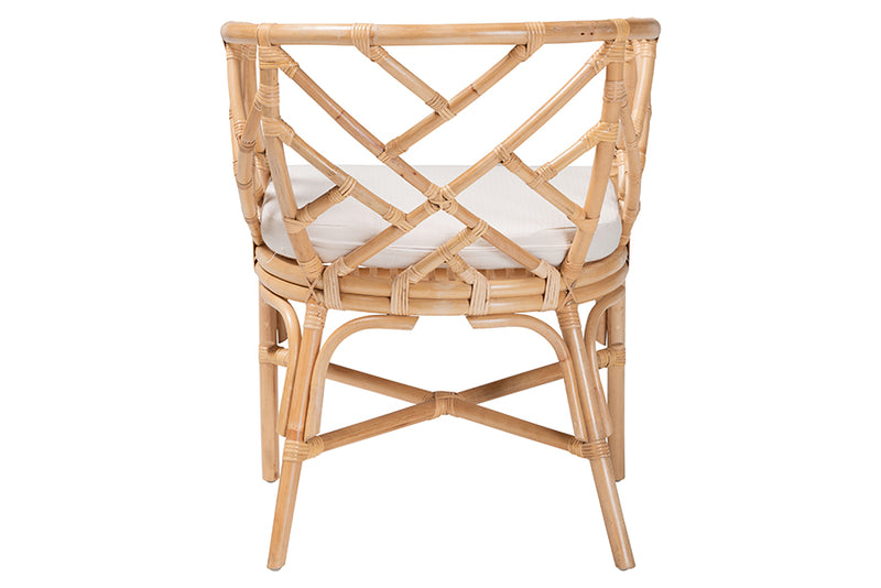 Barnes Natural Rattan Barrel Dining Chair