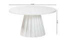 Juliet Round Coffee Table with Fluted Pedestal Base