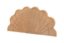 Esper Natural Rattan Scalloped Headboard with Sunburst Weave