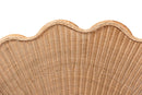 Esper Natural Rattan Scalloped Headboard with Sunburst Weave