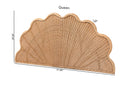 Esper Natural Rattan Scalloped Headboard with Sunburst Weave