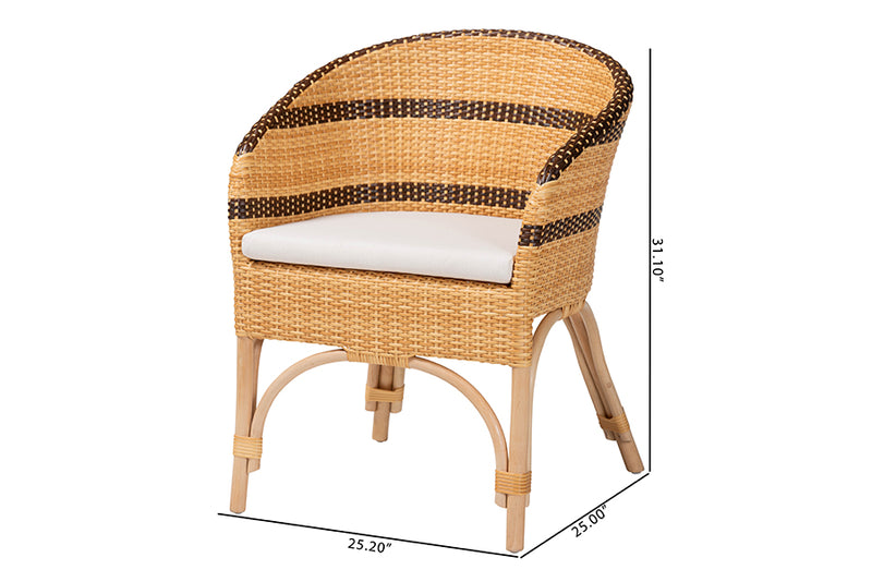 Anderson Rattan Barrel-Back Dining Chair