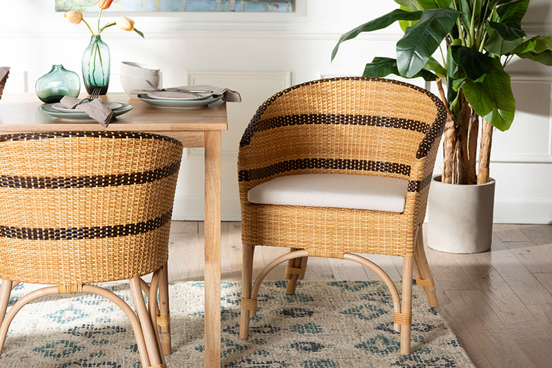 Anderson Rattan Barrel-Back Dining Chair