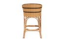 Anderson Rattan Barrel-Back Counter Stool with Cushion