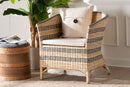 Donny Natural Rattan Barrel-Back Dining Chair