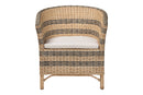 Donny Natural Rattan Barrel-Back Dining Chair