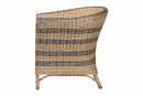 Donny Natural Rattan Barrel-Back Dining Chair