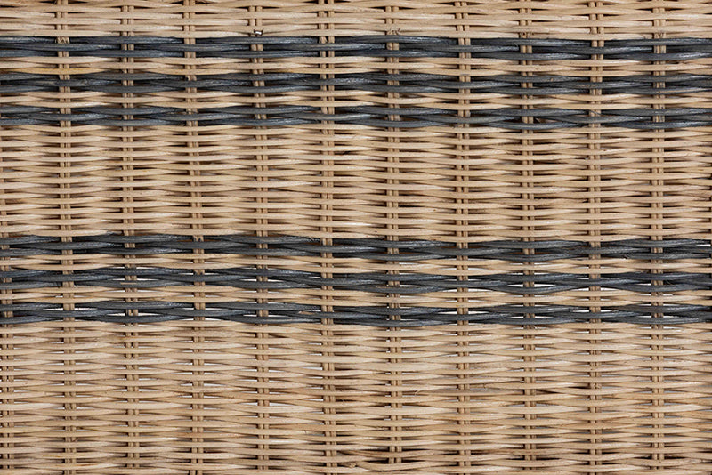 Donny Natural Rattan Barrel-Back Dining Chair