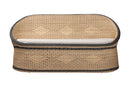 Cally Natural Rattan Two-Tone Loveseat