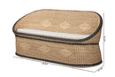 Cally Natural Rattan Two-Tone Loveseat