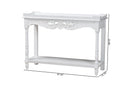 Mortis Distressed White Console Table