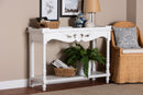 Mortis Distressed White Console Table