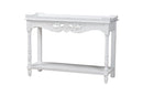 Mortis Distressed White Console Table