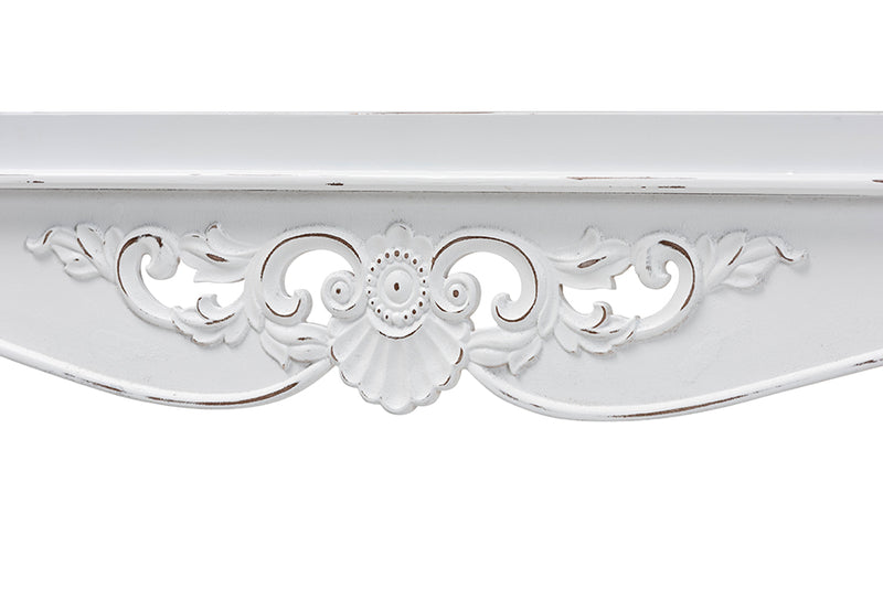 Mortis Distressed White Console Table