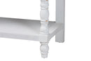 Mortis Distressed White Console Table