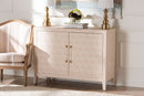 Sydney Faux Shagreen 2-Door Storage Cabinet
