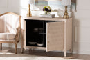 Sydney Faux Shagreen 2-Door Storage Cabinet