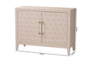 Sydney Faux Shagreen 2-Door Storage Cabinet